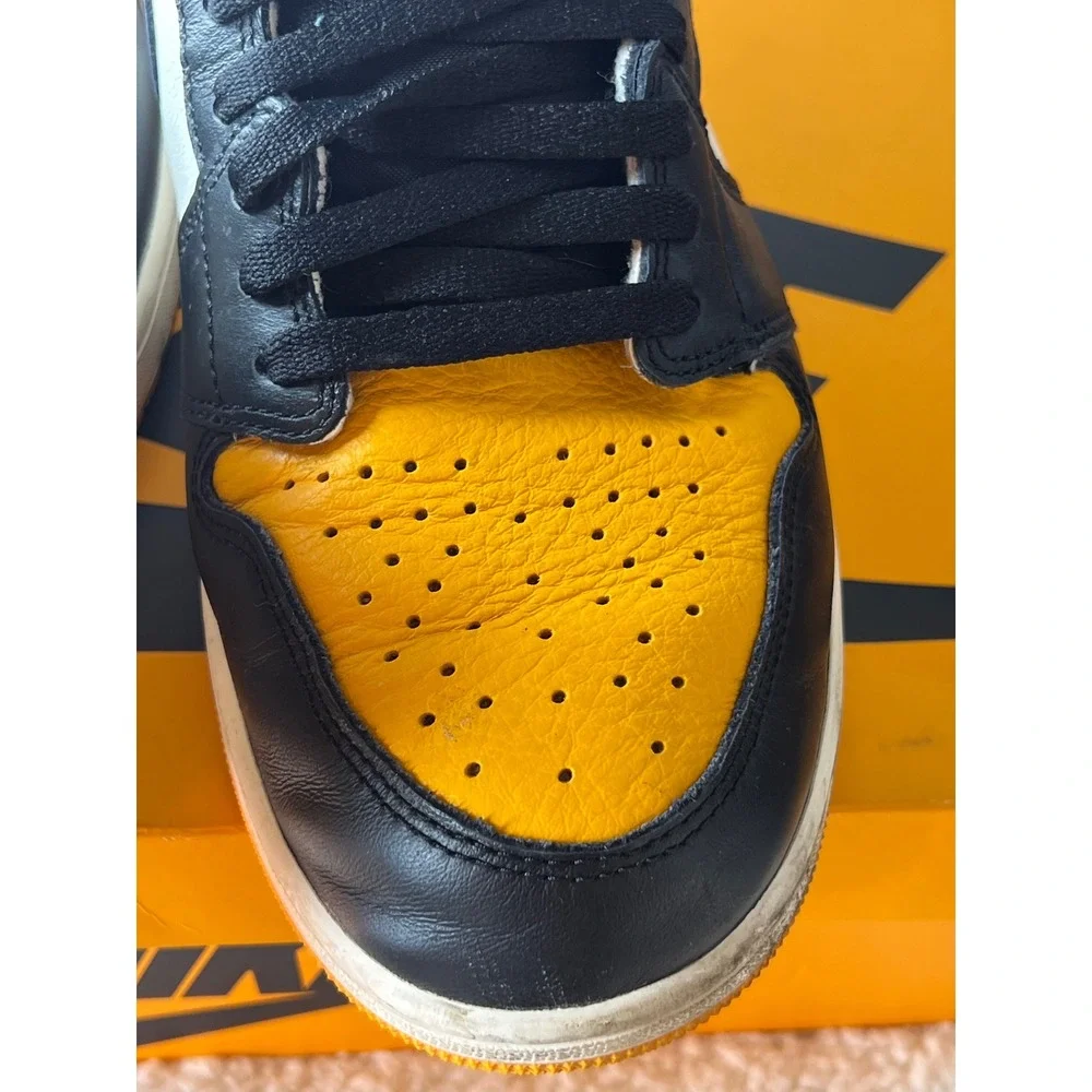 Nike Air Jordan 1 Retro High OG Taxi Yellow Ochre Black 555088-711 Mens Size 13